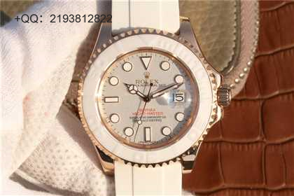 劳力士 游艇名仕女士中性机械表。37毫米直径 2836机芯日历瞬跳。 有疯马皮，白色硅胶带可选择！密底